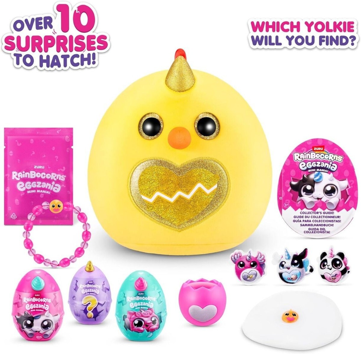Rainbocorns Eggzania Surprise Mania Lioncorn, plus de 20 surprises, peluche et accessoires (Lion