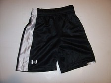 NEW Under Armour sz 2T elastic waist shorts boy gray black white drawstring