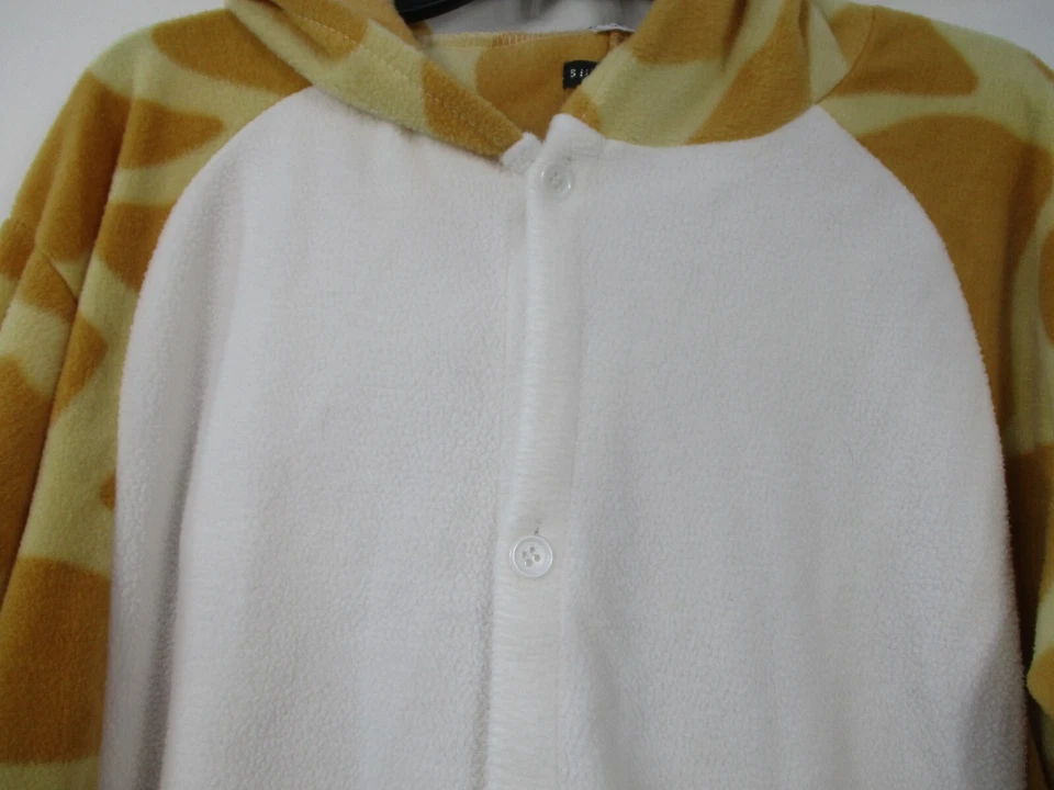 长颈鹿服装女式小号 4-6 联合西装宽松连体连帽纽扣羊毛 — 第 3/4 张图片