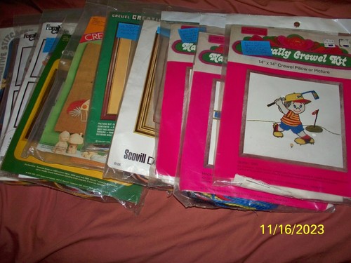 MORE VINTAGE CREWEL KITS - ASSORTED BRANDS - U-PICK 1 - Picture 1 of 22