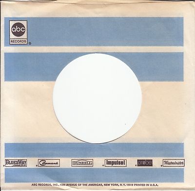 Company Sleeve 45 ABC - White w/ Blue & Square Logo Top Left; Bottom (1968-1973)