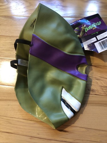 Teenage Mutant Ninja Turtles TMNT Donatello Child Latex Halloween Mask 6+ New - Picture 5 of 10