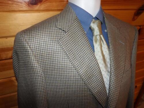 Samuelsohn 42L Light Blue & Tan Check Sport Coat All Silk Three Button Closure - Picture 4 of 7