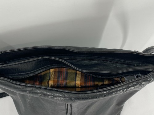 Derek Alexander nera lussuosa borsa a secchio in pelle borsa a tracolla - Foto 4 di 12
