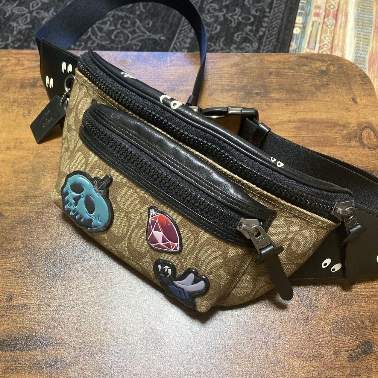 COACH Disney Snow White Waist Shoulder Bag Calf Leath… Gem