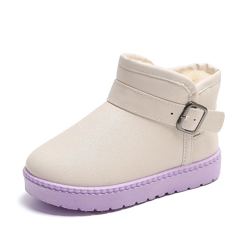 Invierno Niños Niñas Niños Chelsea Botines Impermeables Forrados de Piel Zapatos Talla EE. UU. Foto 4 de 4