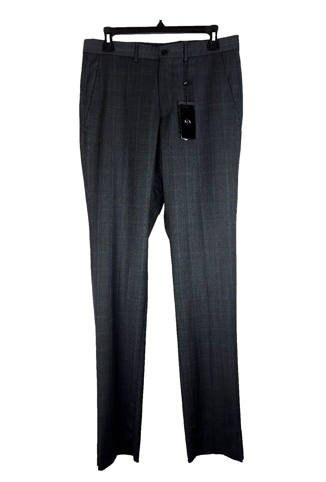 Armani Exchange Men's Modern-Fit Suit Pants Grey Windowpane