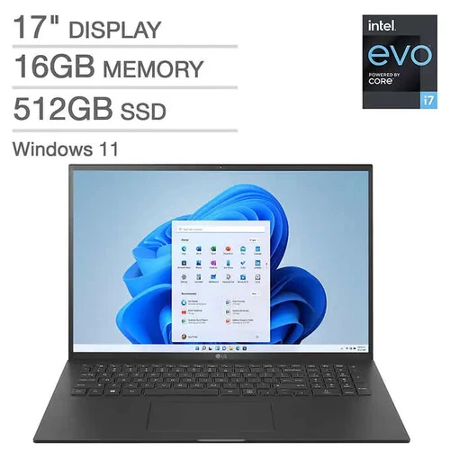 LG Gram 17" Intel Evo Platform Laptop 11th Gen Intel i7-1195G7 2560 x 1600 512GB