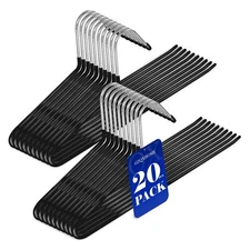 20 Pack Open Ended Pants Hangers with Non Slip Design,Suitable for Trousers