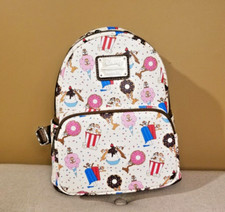 Loungefly Disney Chip N' Dale Sweet Treats Desserts Donuts Mini Backpack NEW