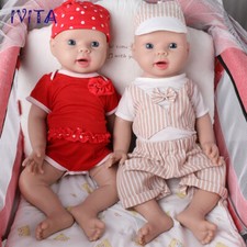 IVITA 20" Lifelike Boy Girl Full Silicone Reborn Baby Newborn Silicone Doll Gift