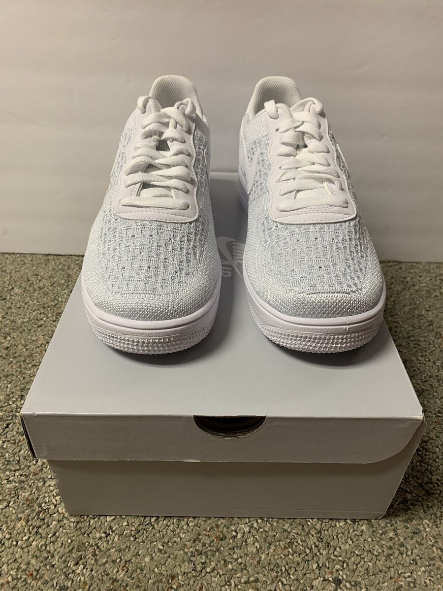 Nike Air Force 1 Flyknit 2 White Pure Platinum Men's 9.5 Nike Air Force 1 Flyknit 2 White Pure Platinum Men's 9.5