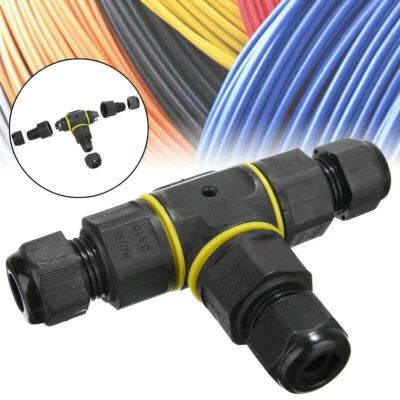 BETTERTIME11 IP68 Waterproof Cable Connector 3 way Splitter Electrical Outdoor Power Lighting