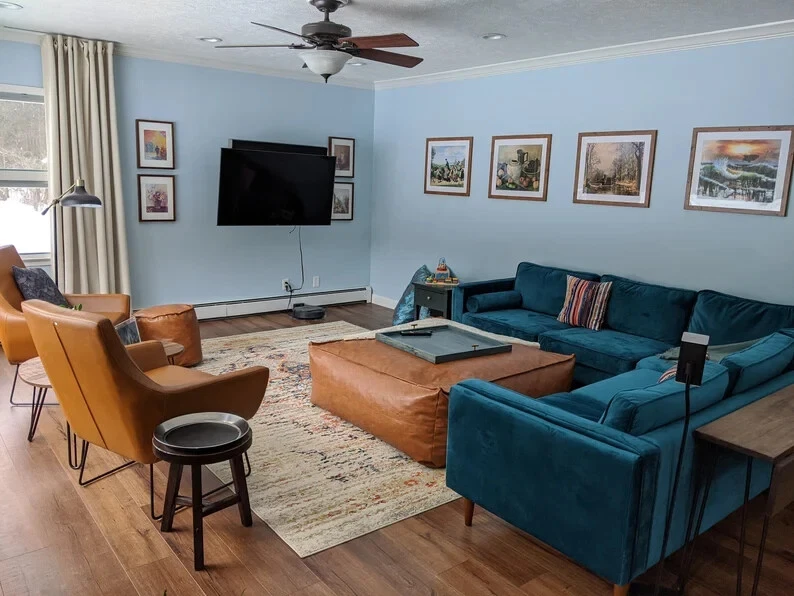 Leather Footrest Square 30''Handcrafted Leather Moroccan Ottoman Pouffe Unstuffe - Image 3 of 3