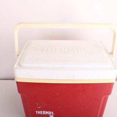 Thermos Cooler 16 quart 7916 Reversible Cup Holder Lid Red Thermos Cooler 16 quart 7916 Reversible Cup Holder Lid Red