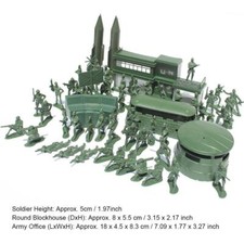 56pcs Set Military Model Playset Toy Soldier Army Men ღ 5cm P9F L4N5 Figure CS