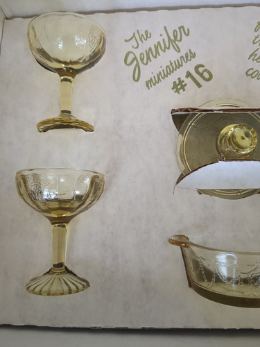 Mosser Glass The Jennifer Miniatures set #16 Gold Krystal - Picture 4 of 6
