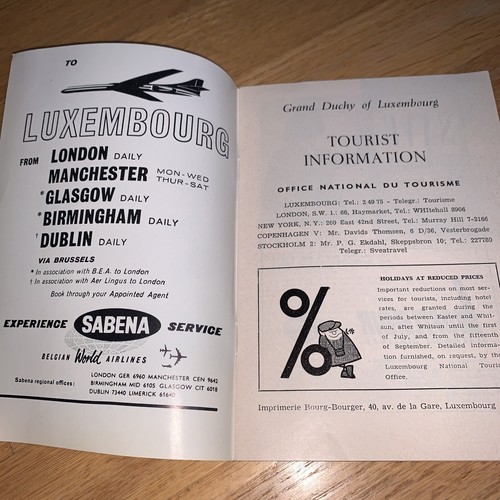 2 - Libros de Luxemburgo 1965 guía turística/guía de hoteles - Imagen 3 de 16