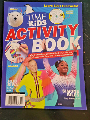 Activity Book by TIME for Kids- Learn 500+ Fun Facts- Puzzles- March 2022 Issue