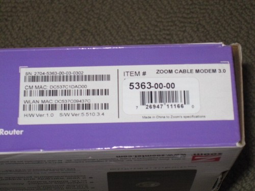 Zoom Cable Modem plus AC1900 Dual-band Wireless-ac Router - Picture 6 of 7