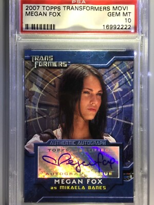 2007 Topps Transformers Auto Megan Fox PSA 10 (pop 2) PERFECT | eBay