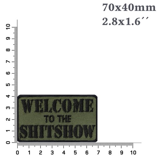Biker Patch: Welcome to the SHITSHOW, Rockabilly Aufbügler Rocker Geschenk - Bild 2 von 5