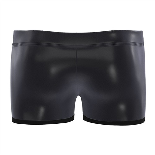 Sexy bragas para hombre bolsa abultada calzoncillos boxer pantalones cortos de cuero sintético calzoncillos ropa interior - Imagen 4 de 5