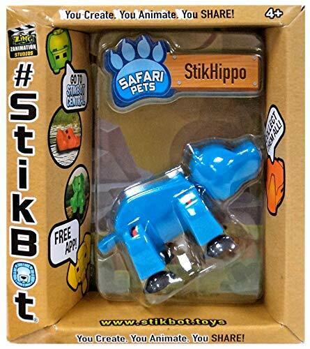 #StikBot Safari Pets StikHippo (azul liso) - Imagen 1 de 1