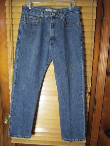 Levi 505 Regular Fit Straight Leg Men's 34x30 Denim Blue Jeans Pants Medium Wash