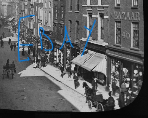 GRAFTON STREET DUBLIN IRELAND C1890 VICTORIAN Magic Lantern Slide PHOTOGRAPH - Picture 4 of 5