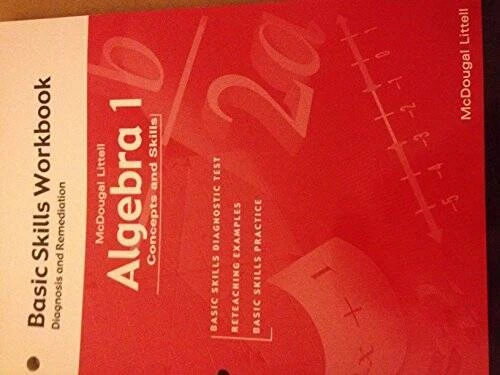 Algebra 1: Concepts and Skills: Basic Skills Workbook: Diagnosis and Reme - GOOD