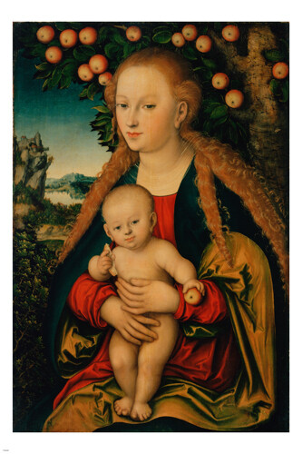 LUCAS CRANACH The Virgin And Child Under An Apple Tree 20x30 FINE ART POSTER - Picture 1 of 1