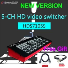 DeviceWell HDS7105S 5-Channel 4 HDMI+1 DP inputs Video switcher Live Streaming