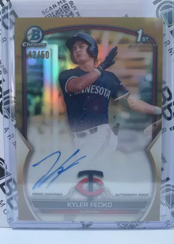 2023 Bowman Chrome Auto Gold Refractor Kyler Fedko /50