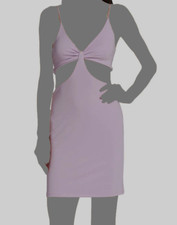 $285 Alice + Olivia Women Purple Havana Cutout-Sleeveless Mini Dress Size 12