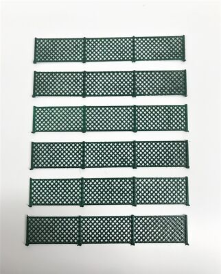9132DM HO Metal Type Fence Green Color 6 Piece 112 CAD mm 1:87 Scale