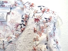 Coldwater Creek Top Size XL White Peach Floral Sleeveless Cotton Linen Lace