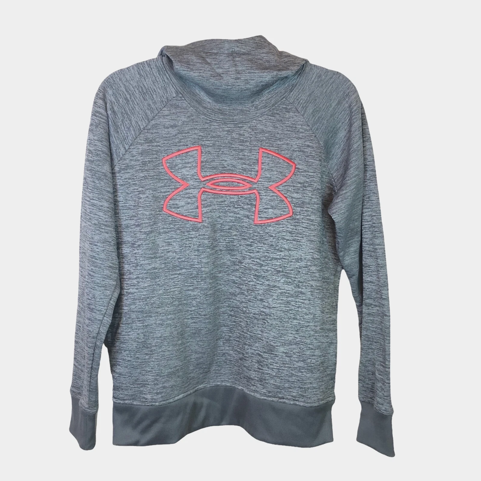 Under Armour Womens Cold Gear Pullover Hoodie S Gray Activewear Long Sleeve NEW