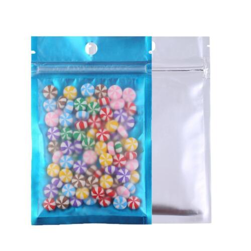 100x Gripseal Zipper Lock Bags Flat Pouch 9.5x17 CM Frost Clear Blue BPA Free - Picture 1 of 7