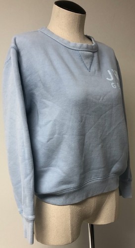 SUDADERA JACK WILLS JW GBR LAVADA TEÑIDA AZUL CLARO CUELLO REDONDO MEZCLA TALLA 4 - Imagen 5 de 9