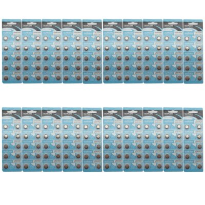 200 pcs AG13 Alkaline 1.5V Button Cell Battery Single Use LR44 A76 G13R S76E ...