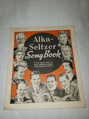 Vintage Alka Seltzer Song Book 1937 - Dr. Miles Laboratories Advertising Book