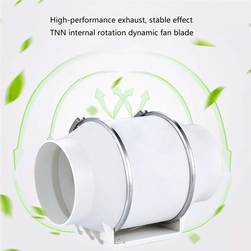 Industrial Hydroponic 4/6/8" Inch Silent Inline Extractor Fan Duct Vent Exhaust - Picture 4 of 18