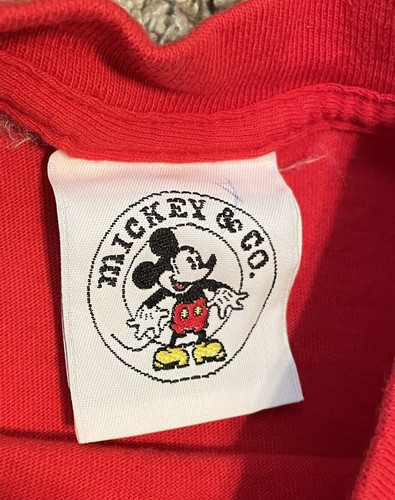 Vintage Mickey and Co Disney Shirt Kids Large? Mickey Red Short Sleeve - Picture 5 of 10