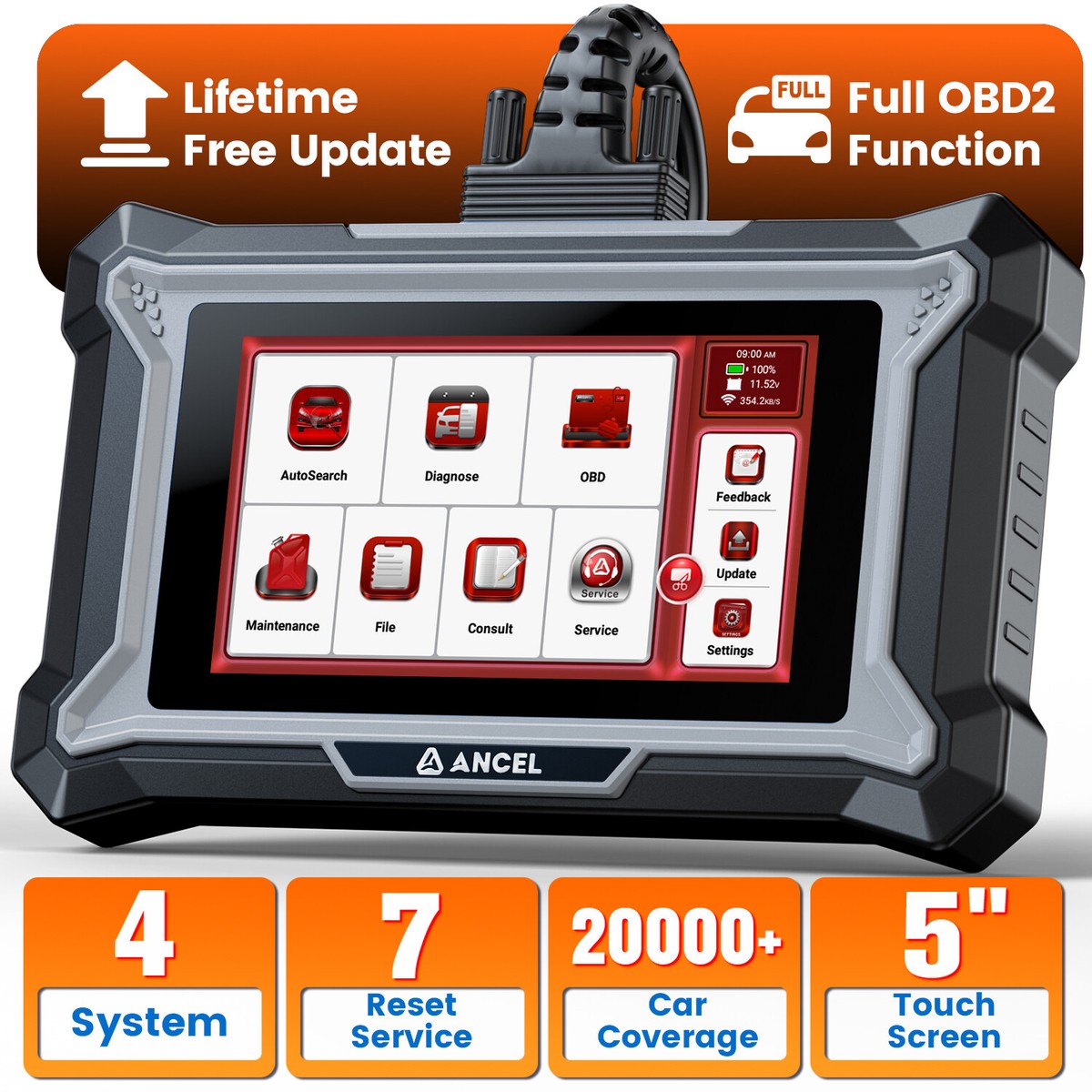 ANCEL DS100 OBD2 Scanner Auto Diagnostic Tool ABS SRS Engine