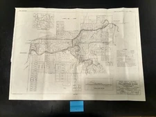 1932 Yellowstone River Flood Plan Sheridan  MT Engineering Sketch Diagram Map