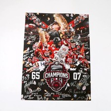 Georgia Bulldogs 2022 Team Signed Poster Stetson Bennett Ladd Brock National Cha