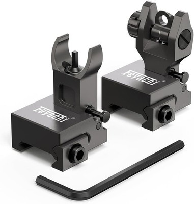 Feyachi HK Style Basic Nickle Flip up Sight set,  New but ''BLIMISHED''