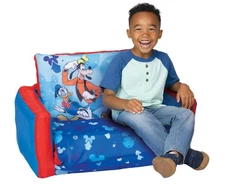 Sofa Bed, Children's 2-in-1 Flip Open Inflatable Comfy Couch to Lounger, Nap ...