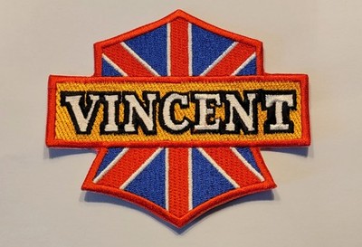Vincent Motorcycles  5 inch shield patch. 100% embroidered . Cafe Racer Ace  NEW
